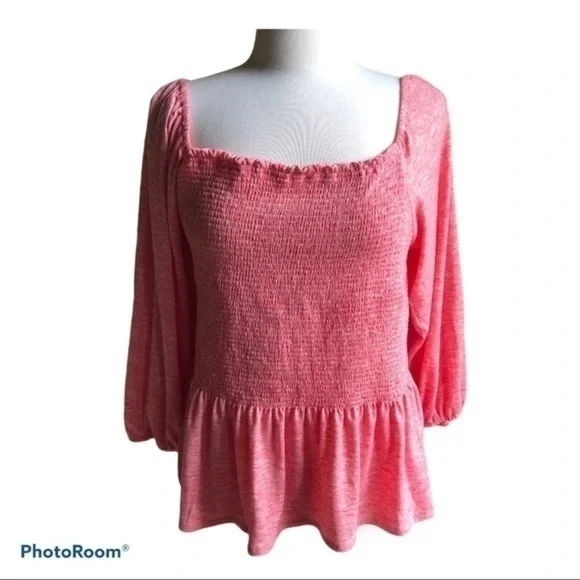 Jessica Simpson shades rose sherrie ruffle top - Picture 3 of 7